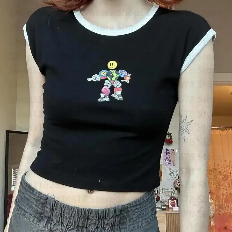 unif style black t shirt 백예린 현아 착용 새상품